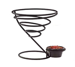 Vollrath WC-6009-06 Wire Cone Basket, 1-Cone w/ Ramekin Holder, Large, Wrought Iron