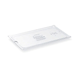 Vollrath 32400 Steam Table Pan Cover - Slotted, 1/4 Size, Plastic, Clear