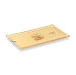 Vollrath 34400 Steam Table Pan Cover - Slotted, 1/4 Size, Plastic, Amber