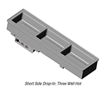 Vollrath 3664920 3-Well Short-Sided Drop-In - Infinite, Manifold Drain, 750-1000W 208-240v
