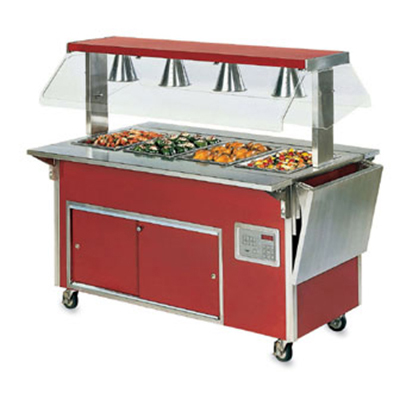 Vollrath 3751450-2-O 74" Operator Side Plate Rest - Lift-Off Bracket, 7" Overall Width