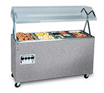 Vollrath 38935464 3-Well Hot Food Station - Lights, Breath Guard, Solid Base, Walnut 120/208-240v