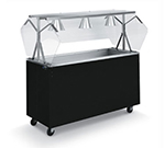 Vollrath 3871446 3-Well Cold Food Station - Lights, Breath Guard, Non-Refrigerated, Open Base