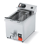 Vollrath 40709 Countertop Fryer - Single 15-lb Pot, Thermostat, Stainless 110v