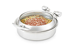 Vollrath 46125 6-qt Round Glass Top Induction Chafer - Stainless