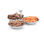 Vollrath 46636 3-Compartment Condiment Server - 12-oz Capacity, Mirror-Finish Stainless