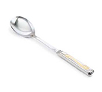 Vollrath 46647 Windway Solid Serving Spoon - Gold-Plated Accent, 18-ga Stainless
