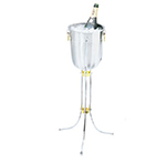 Vollrath 46801 8-qt Wine Bucket - Brass Ring Handles, Stainless