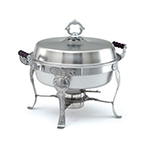 Vollrath 46860 6-qt Round Chafer - Wood Handles, Dome Cover- Stainless