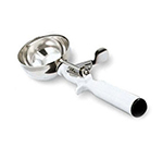 Disher - Size 6, Stainless/White Handle
