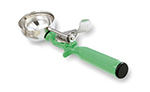 Vollrath 47142 Disher - Size 12, Stainless/Green Handle