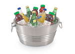 Vollrath 47226 Round Small Tabletop Beverage Bin - Stainless
