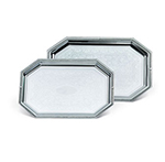 Vollrath 47263 Octagon Serving Tray - Brass Accent, 20x13-3/4