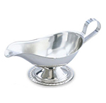 Vollrath 47578 8-oz Gravy/Sauce Boat - Gadroon Base, Stainless