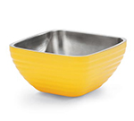 Vollrath 47634-45 3.2-qt Square Insulated Bowl - Stainless, Nugget Yellow