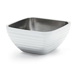 Vollrath 47634-50 3.2-qt Square Insulated Bowl - Stainless, Pearl White