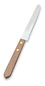 Vollrath 48147 Steak Knife - Round Tip, Wood Handle