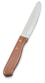 Vollrath 48148 Steak Knife - Round Tip, Jumbo Wood Handle