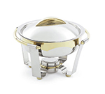 Vollrath 48323 4.2-qt Round Chafer - 24K Gold Accent, Mirror-Finish Stainless