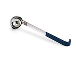 Vollrath 4980820 8-oz Ladle - Grooved Hooked Black Handle, Stainless