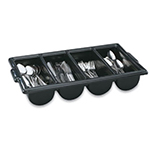 Vollrath 52653 Cutlery Dispenser - 4-Compartment, Black