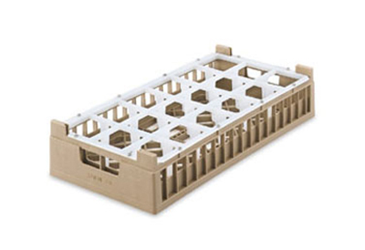 Vollrath 52823 1 Dishwasher Rack - 18 Compartment, Medium, Half-Size, Green