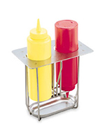 Vollrath 56116 12-oz Squeeze Bottle Holder - Holds 2, Stainless