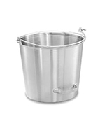 Vollrath 58161 14-3/4-qt Tapered Pail with Side-Tilting Handle - Stainless