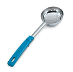 Vollrath 62175 6-oz Perforated Spoodle - Teal Poly Handle, Stainless