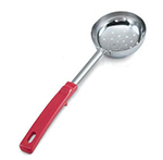 Vollrath 62180 8-oz Perforated Spoodle - Orange Poly Handle, Stainless