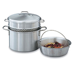 Vollrath 68126 8-qt Pasta Cooker Vegetable Steamer - 4-Piece, 18-ga Aluminum