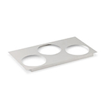 Vollrath 72228 Adaptor Plate - (3)6-1/2" Inset Holes, Stainless