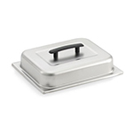 Vollrath 77500 Steam Table Pan Dome Cover - Half Size, Black Handle, Satin-Finish Stainless