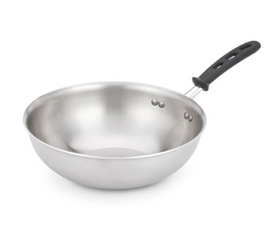 Vollrath 77750 11" Stir Fry Pan - Silicone Insulated Handle, Stainless/Aluminum