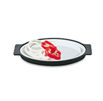 Vollrath 81170 Oval Steak Platter with Underliner - 8-1/4x13-3/4