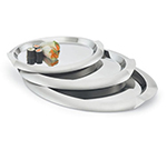 Vollrath 82062 Oval Serving Tray with Handles - 21-1/8x15-1/2" Stainless