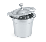 Vollrath 8231610 Hinged Cover for 7-qt Decorative Soup Inset - Chrome Knob, Stainless