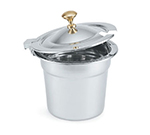 Vollrath 8231620 Hinged Cover for 7-qt Decorative Soup Inset - Brass Knob, Stainless
