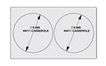 Vollrath 8242514 Miramar Single-Size Template - (2)5-qt Casserole, Stainless