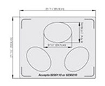 Vollrath 8250114 Miramar Double-Well Template - (3) Small Oval Pans, Stainless
