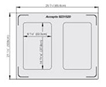 Vollrath 8250214 Miramar Double-Well Template - (2)Rectangular 3/4 Pans, Stainless