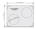 Vollrath 8250316 Miramar Double-Well Template - (2) Casseroles, Satin-Edge Stainless