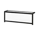 Vollrath 89266 Breath Guard - Cafeteria with Top Shelf, 3-Well, Tempered Glass