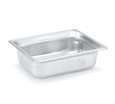 Vollrath 90243 Steam Table Pan - Perforated, Half Size, 4" Deep, Stainless