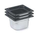 Vollrath 90647 Steam Table Pan - Black Coating, 1/6 Size, 4