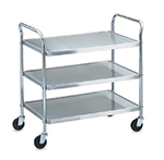 Vollrath 97105 3-Shelf Utility Cart - 400-lb Capacity, Chrome-Plated Stainless