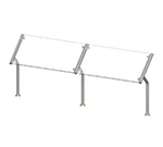 Vollrath 98635 Breath Guard for Single-Sided 5-Well Classic Buffet - Glass/Stainless