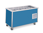 Vollrath 98710 6-Cold Pan Refrigerated Bloomington Food Station - Solid, 1/4-hp, Stainless 120v