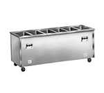 Vollrath 98888 6-Well Hot Food Station - Enclosed Base, Manifold Drain, Stainless Top