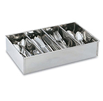 Vollrath 99700 Cutlery Dispenser/Bin - (4) Round Compartments, Stainless